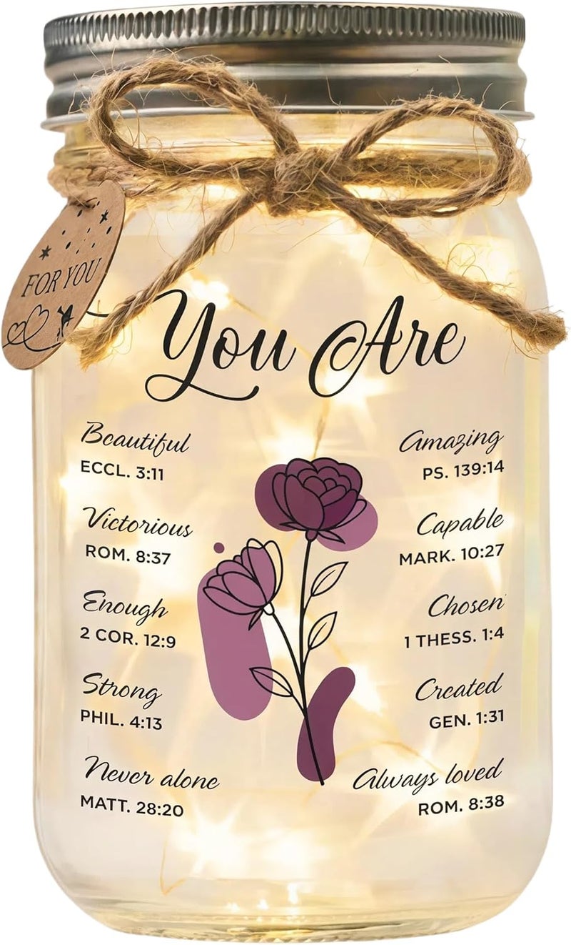 SOLMAY Birthday Gifts for Women – “You Are” Sentimental Mason Jar, Valentine Gift for Her, Best Friend or Girlfriend Gifts, Just Because or Romantic Keepsake, Ready to Gift - Image 1